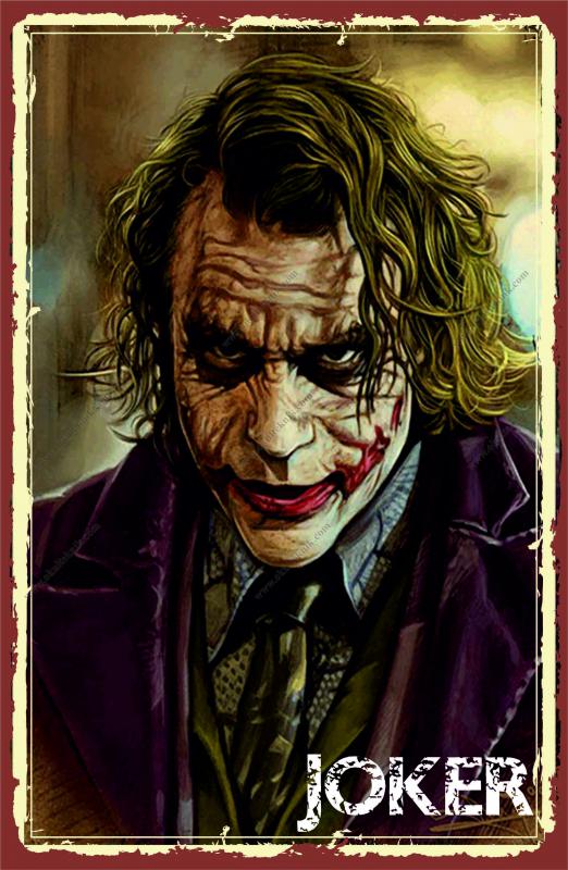 Joker Ahşap Retro Baskı