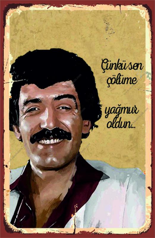 Müslüm Gürses Ahşap Retro Baskı