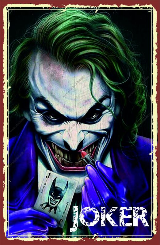 Joker Ahşap Retro Baskı