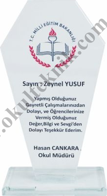 BEYAZ SAFİR KRİSTAL PLAKET 