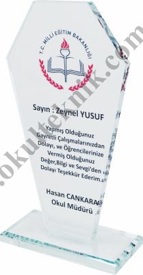BEYAZ SAFİR KRİSTAL PLAKET 