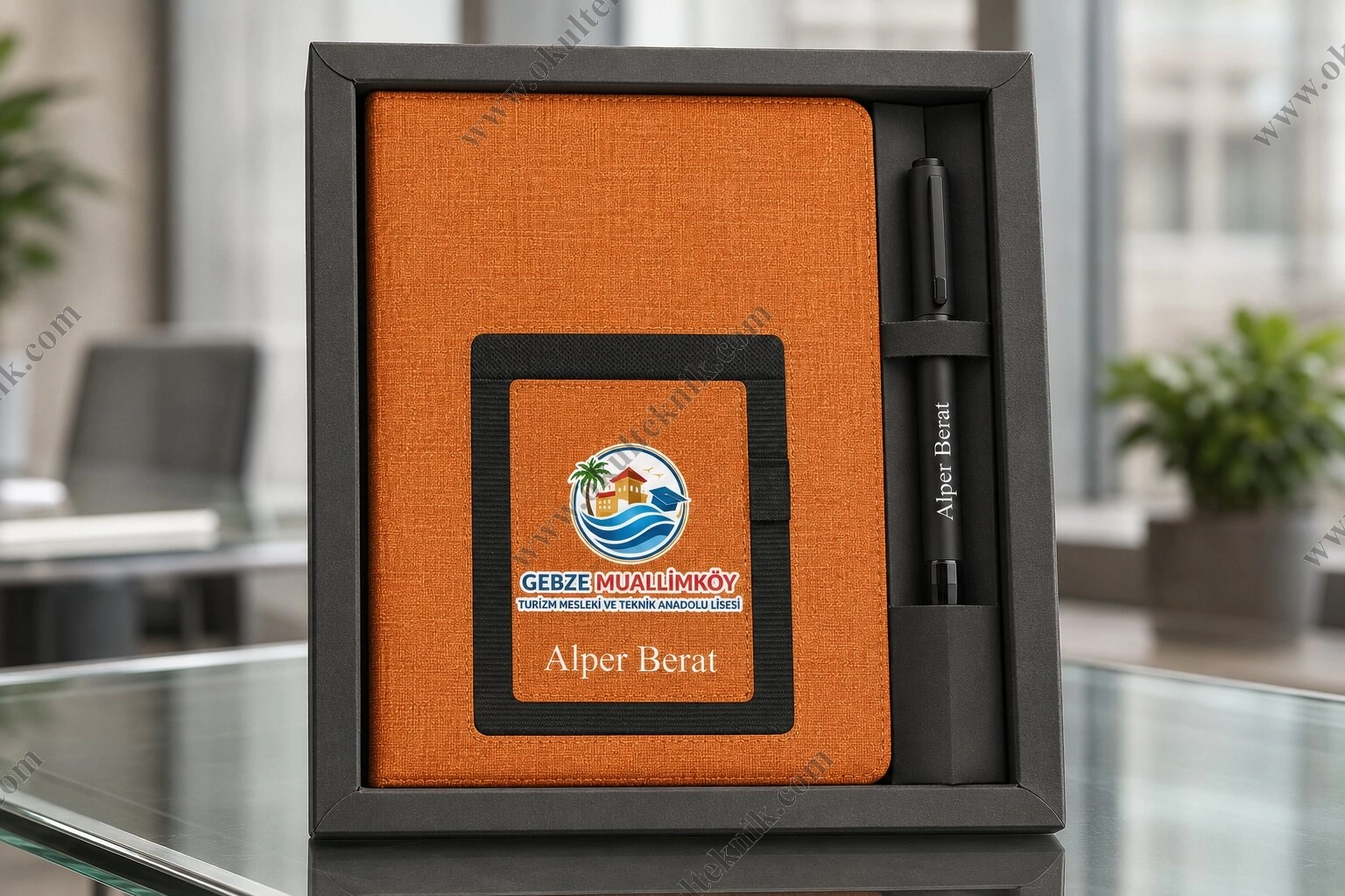 Kişiye Özel Hediyelik Defter ve Kalem Seti 13×21 cm (Rize)