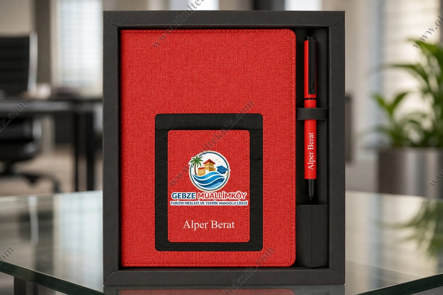 Kişiye Özel Hediyelik Defter ve Kalem Seti 13×21 cm (Rize)