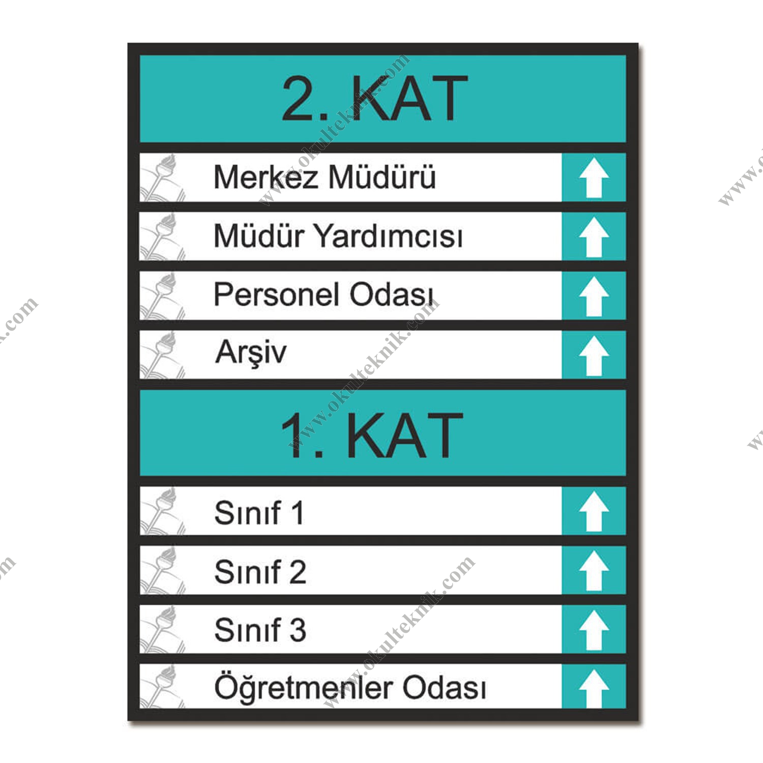 Kat Yönlendirme Levhaları  (Dekota 40x80 cm)