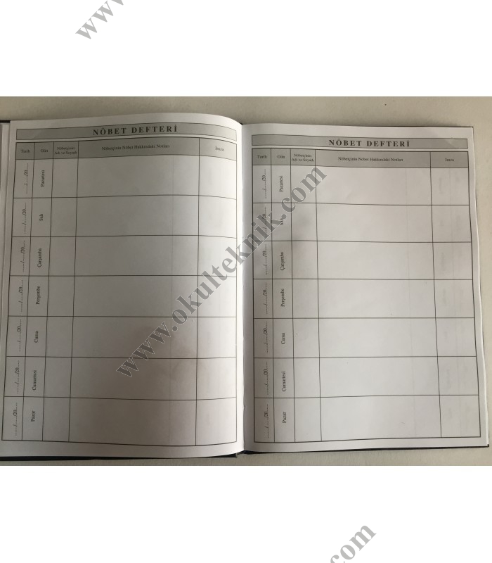 YURT NÖBET DEFTERİ 