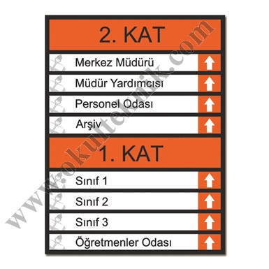 Kat Yönlendirme Levhaları  (Dekota 40x80 cm)