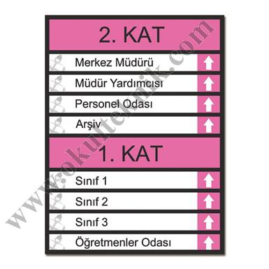 Kat Yönlendirme Levhaları  (Dekota 40x80 cm)
