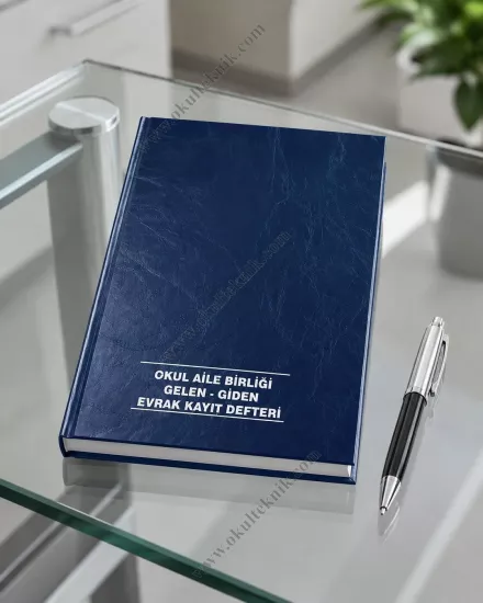 Okul Aile Birliği Gelen-Giden Evrak Kayıt Defteri (Suni Deri)