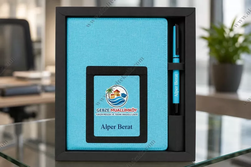 Kişiye Özel Defter ve Kalem Seti 13×21 cm | Okul Teknik