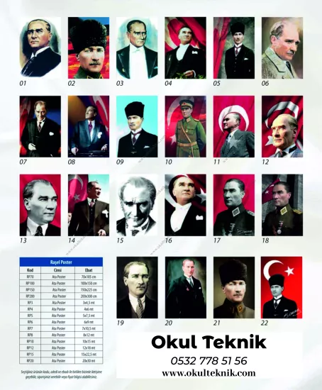Atatürk Poster Bayrak-1,